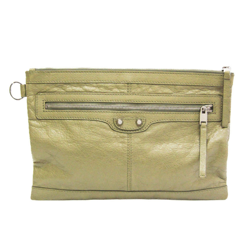Balenciaga Green Clutch Classic Bag Light View 2